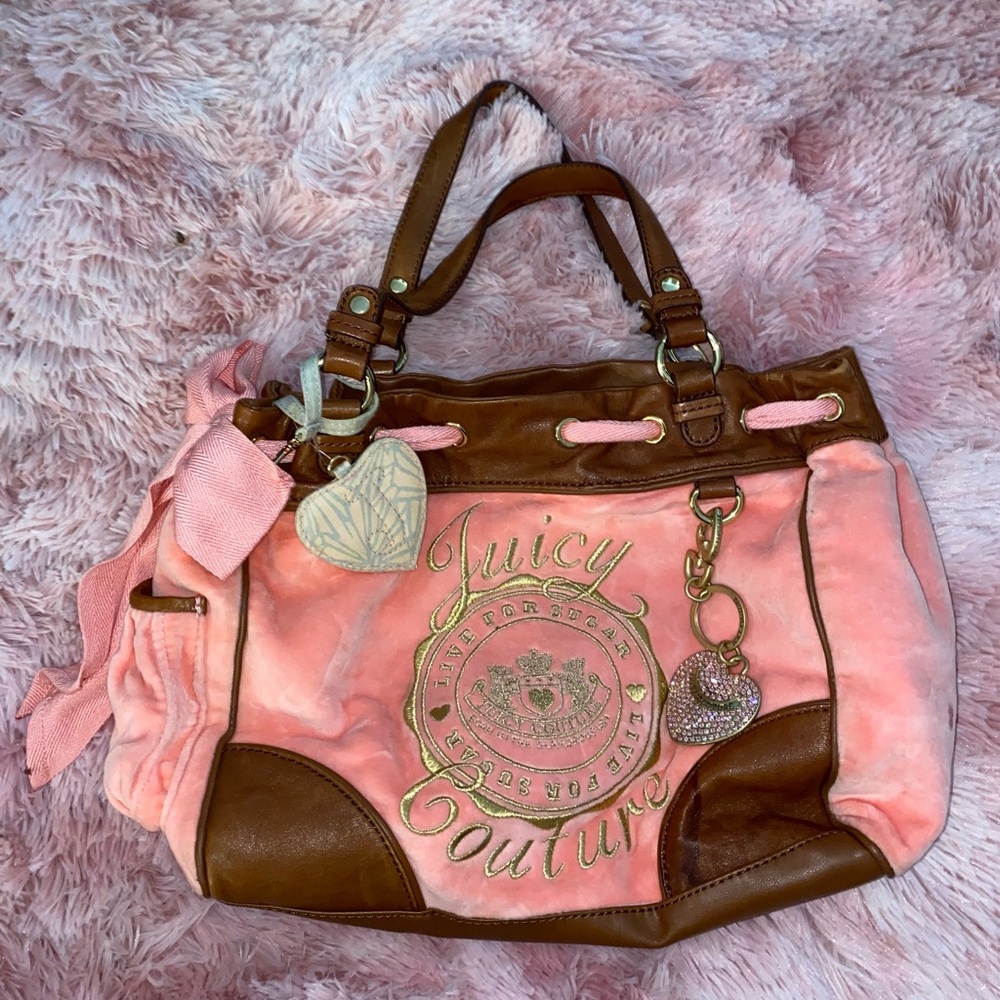 Juicy Couture Pink Velvet Purse 2002 Y2K Vintage